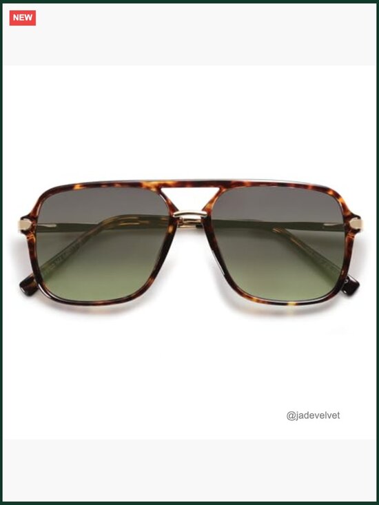 Retro Square Aviator Sunglasses - Polarized UV400